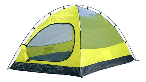 Carpa Camping Hawapi Wasi 2 Personas Con Sobretecho 2500 Mm Verde Lima