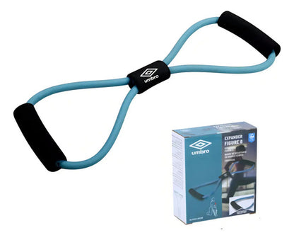 Banda Elástica Umbro 8 Pilates Yoga Gimnasio Entrenamiento Color Celeste