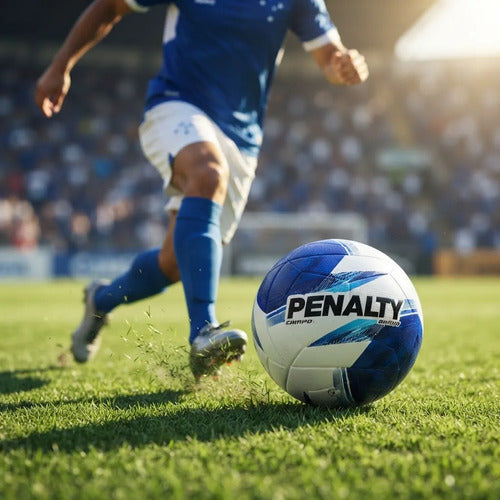 Pelota De Futbol Penalty Campo Bravo N5 Mmsports Azul/blanco