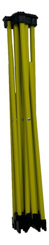 Mesa Camping Hawapi Plegable Portátil Compacta 34x40 Calidad Negro Y Verde Limón