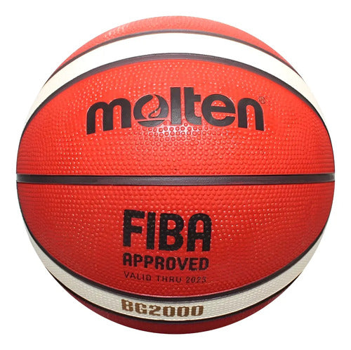 Pelota Basketball Basket N°7 Goma Oficial Molten Naranja