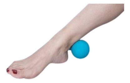 Pelota De Masaje Doble Livepro Peanut 14 Cm Celeste