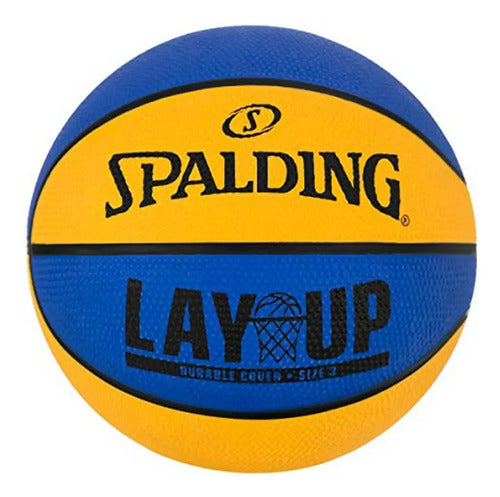 Balón De Baloncesto Spalding Lay-up Mini Outdoor 22 Blue-orange Azul
