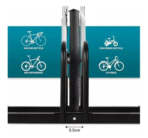 Soporte Zuba T039a 2 Bicicletas Pared 68x33 Cm Negro