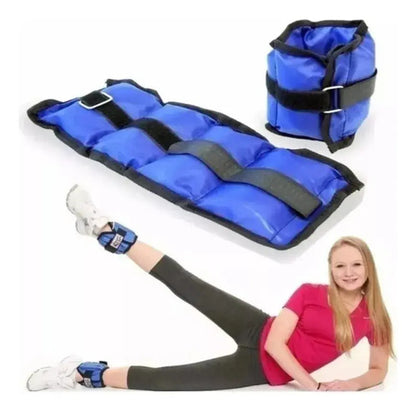 Tobi Pesas 3kg X2 Unidades Entrenamiento Piernas Tobillera Azul