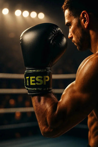 Guantes Profesionales De Boxeo Protecci?n 12oz - Esparta 12 Oz Negro