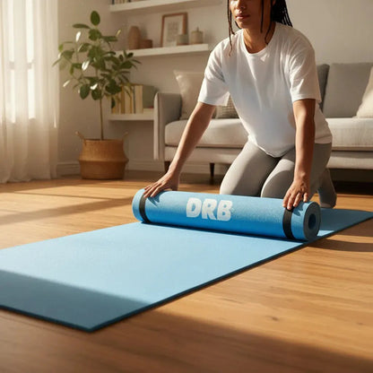 Mat Yoga Drb Colchoneta Eva 4mm Pilates Fitness Tyttennis Color Celeste