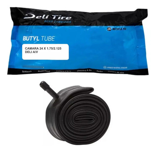 Cámara Bicicleta 24 X 1.75 / 2.125 Deli A/v Dunlop