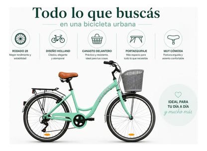 Bicicleta Adultos Knex Sport Holland Rodado 28 Mmsports Verde M