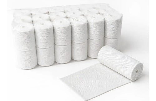 Pack X24 Vendas Semi Elásticas 5 Cm X 3 M Compresión Blanca Blanco
