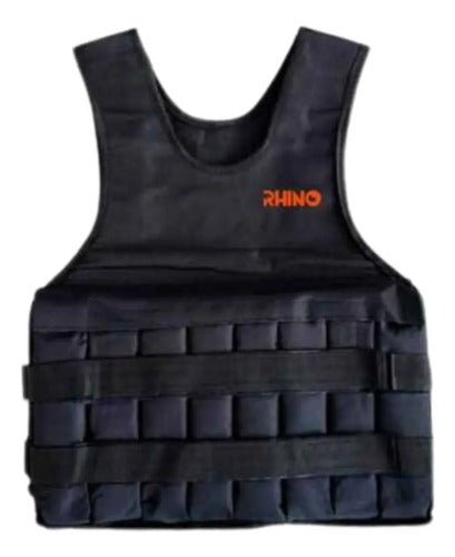 Chaleco Con Peso Ajustable Crossfit Fitness 15kg Rhino Negro