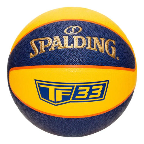 Pelota De Básquet Spalding Tf 33 (3x3) Azul Y Amarillo