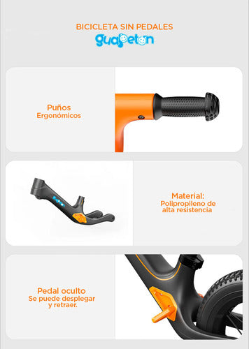 Bicicleta Sin Pedales Guapeton Amarillo
