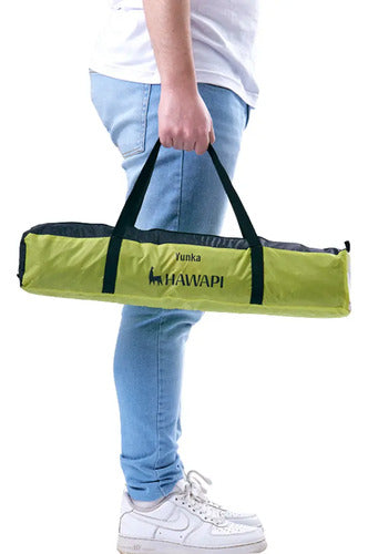 Carpa Camping Hawapi Yunka 2 Personas Impermeable 1000 Mm Verde Lima