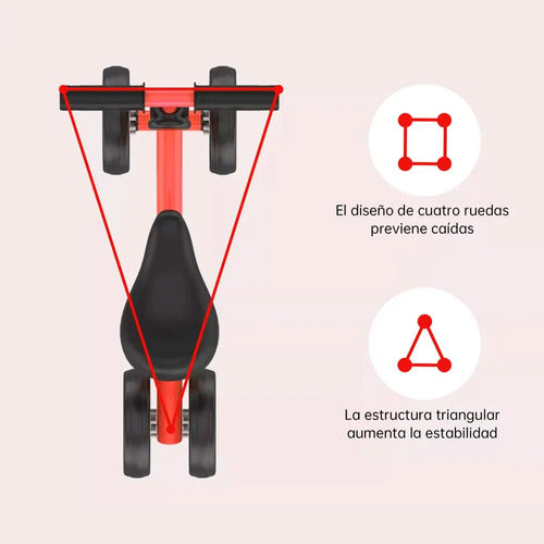 Bicicleta Sin Pedales Chivita Buggy Rojo