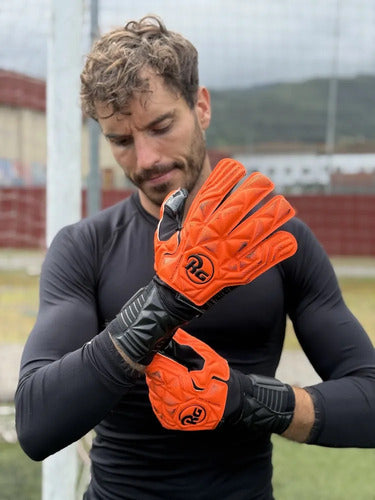 Guante Arquero Rg Profesional Aegix 2526 Mmsports Naranja 9