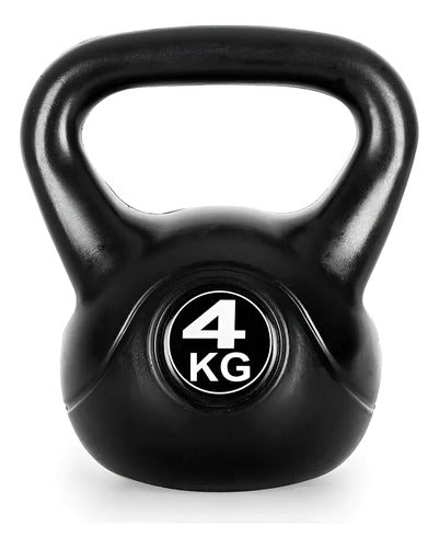 Pesas Rusas Kettlebell 4kg Mancuerna Calidad N1 Color Negro Negro