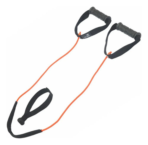 Banda Con Mango Latex Suave 1 Goma Kallango Negro/naranja