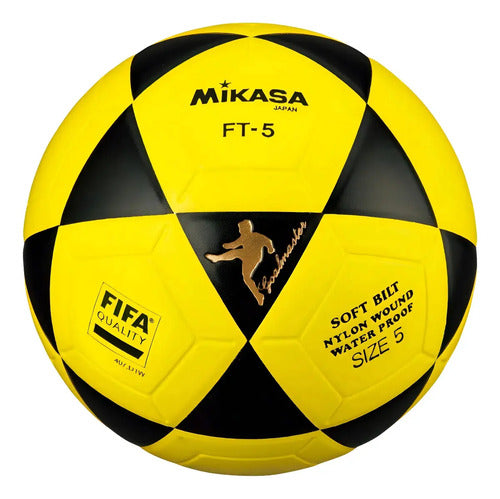 Pelota De Fútbol Mikasa Ft-5bky No 5 Negro/blanc/amarillo