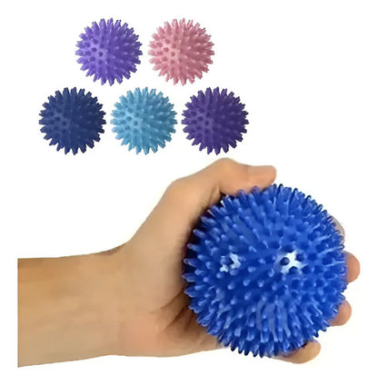 Pelota Ejercitadora Con Pinchos 17 Cm Pack X5 Masaje Surtido