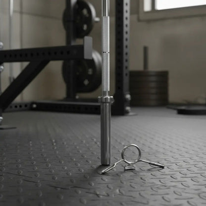 Barra Olímpica 1.20 Mts Discos Gym Entrenamiento Cromado