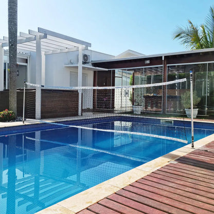 Red De Biribol Para Piscina, 5 Metros 2 Bandas Gismar Negro