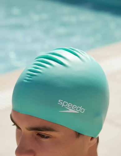 Gorra De Natación Speedo Para Pelo Largo Agua Lisa U