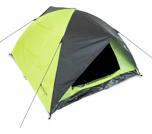 Carpa Camping Impermeable 4 Personas Ayllu Hawapi 1500mm Verde Claro