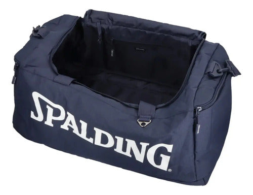Bolso Deportivo Mediano Gimnasio 30 Lts Spalding Color Azul Liso