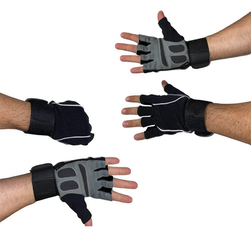 Guantes Para Pesas Crossfit Gym Negro - Rhino
