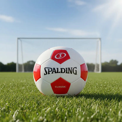 Pelota Futbol Spalding Profesional Numero 5 Classic Soccer Color Blanco/rojo
