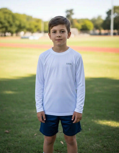 Remera Térmica De Niño Blanca Manga Larga Drb