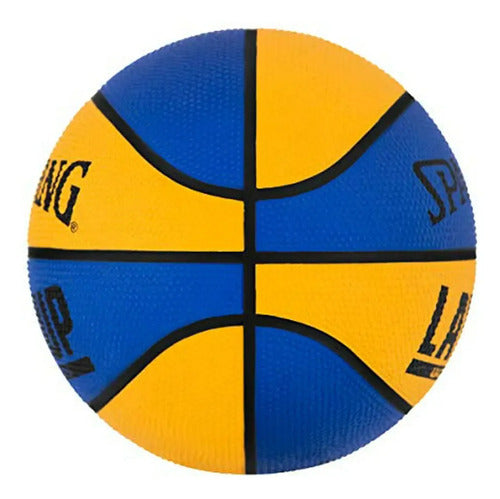 Balón De Baloncesto Spalding Lay-up Mini Outdoor 22 Blue-orange Azul