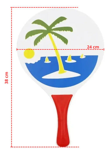 Juego De Paletas + Pelota Para Playa - K'nex Blanco