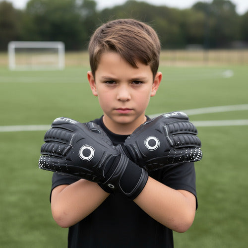 Guantes De Arquero Para Niños Elite Sport Warrior Color Negro Talle 3