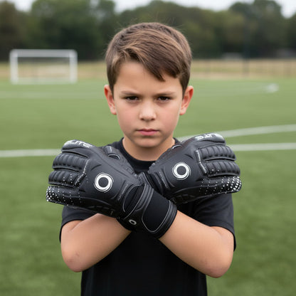 Guantes De Arquero Para Niños Elite Sport Warrior Color Negro Talle 3