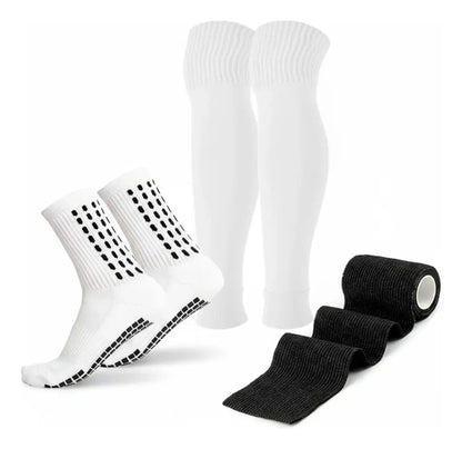 Combo Medias Antideslizantes + Medias Sin Pie + Venda M&m Unico (38 Al 44)