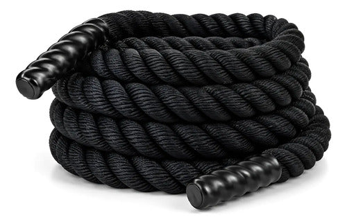 Cuerda Soga Crossfit 9mts X3.8cm Entrenamiento Funcional Negro