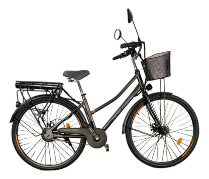 Bici Eléctrica Hiper Engine Metropolis Urbana Rodado 28 Gris Gris Oscuro M