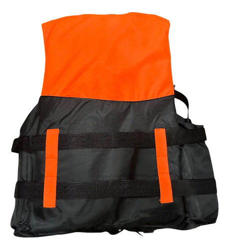 Chaleco Flotador Salvavidas Ajustable Hasta 100kg Naranja