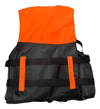 Chaleco Flotador Salvavidas Ajustable Hasta 100kg Naranja