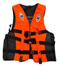 Chaleco Flotador Salvavidas Ajustable Hasta 100kg Naranja