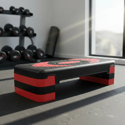 Step Regulable De Pvc 68x28x20 Cm Fitness, Crossfit Negro