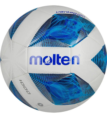 Balón Molten Vantaggio F5a1000 Futbol Cosido A Máquina No. 5 Color Blanco