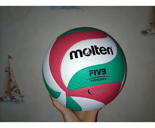 Pelota De Voley Molten V5m 5000 Nº 5 Color Blanco/verde/rojo Para Indoor