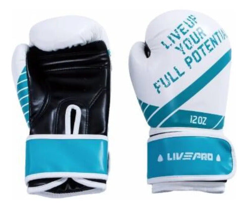Guante De Boxeo 12oz  Livepro 12oz Blanco