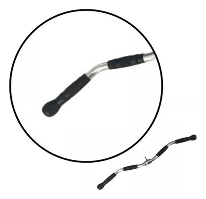 Barra W Polea Pecho Y Brazos Importada 76cm Rhino Plateado