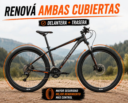 Pack X2 Cubiertas Bicicleta Rodado 29 29x2.125 Mtb Negro