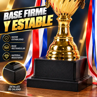 Copa Trofeo Campeón 33 Cm Dorada Con Asas Para Premiación Dorado