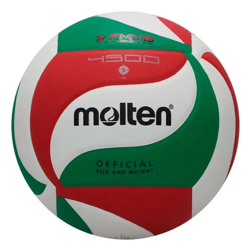 Pelota Voley N°5 Profesional V5m-4500 Molten Blanco C/verde Y Rojo